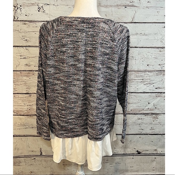 LOFT Skirted Multi Color Sweater-Large - Picture 2 of 2